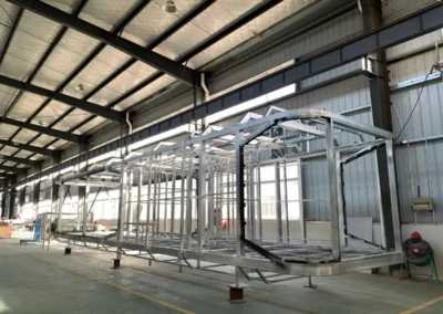 BAUSTADT G30 capsule house manufacturing process inside factory