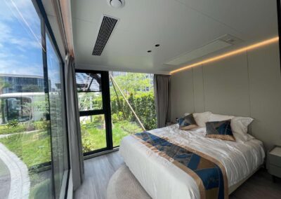 BAUSTADT F70 modular capsule bedroom layout